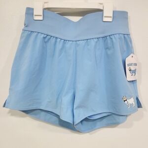 GOAT USA Womens Light Blue Athletic Shorts Small NWT